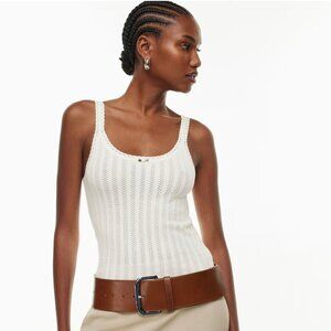 Aritzia Wilfred Eremia pointelle rosette top M